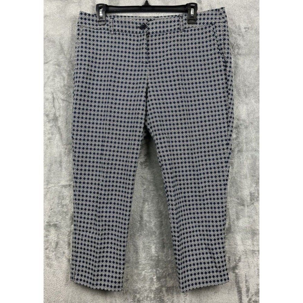 3 for $20 Hilary Radley tummy slimming crop pants size 10 stretch Teal geometric